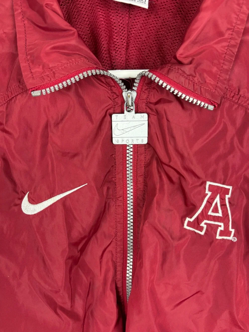 Vintage 90s Nike Team Alabama Crimson Tide Nylon Windbreaker zip Up Jacket Small